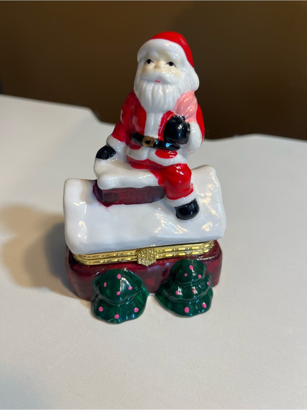 Festive Santa Trinket Box